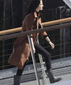EVA GREEN BROWN COAT