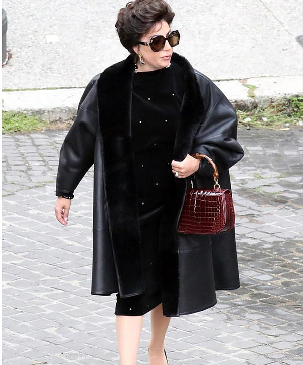 House of Gucci Patrizia Reggiani Leather Coat