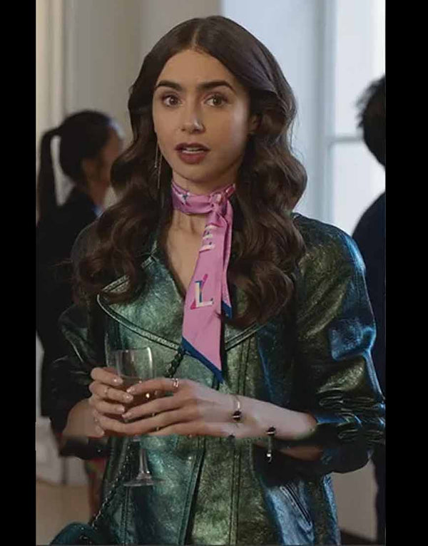 Lily Collins Emily In Paris Green Jacket