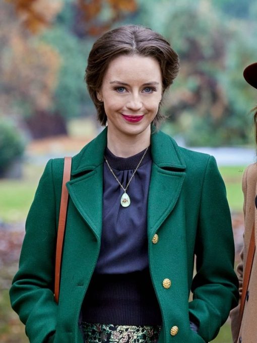 The Wedding Veil Inspiration Kacey Rohl Long Green Coat| 30% Off