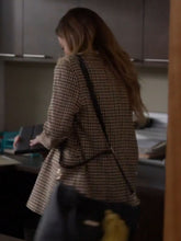 Married by Mistake 2023 Chloe Bennet Plaid Blazer