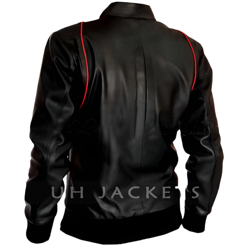 Leather Biker Jacket Used Night Rider Men's Motorcycle Leather