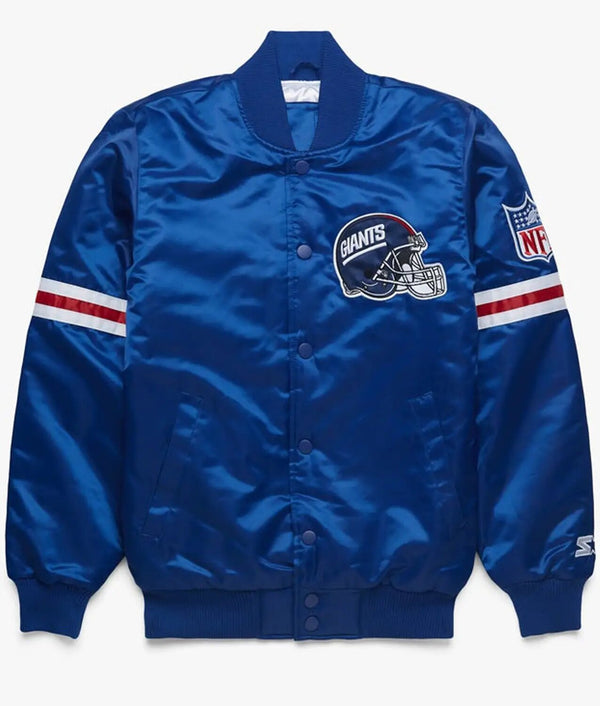 New York Giants Royal Blue Satin Jacket