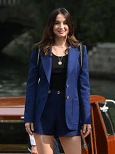 Ana de Armas Blonde Blue Blazer