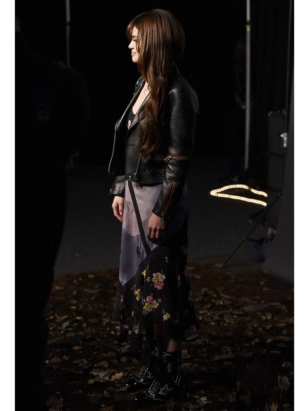 Selena Gomez NYFW Leather Jacket