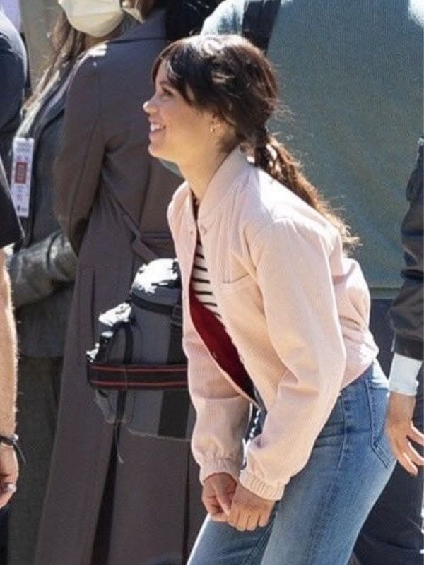Jenna Ortega Scream 6 Pink Bomber Jacket | 30% Off - Vintage Jackets