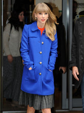 Taylor Swift Blue Mid Length Coat