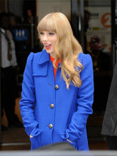 Taylor Swift Blue Mid Length Coat