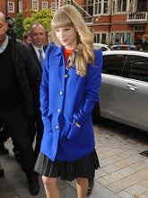 Taylor Swift Blue Mid Length Coat