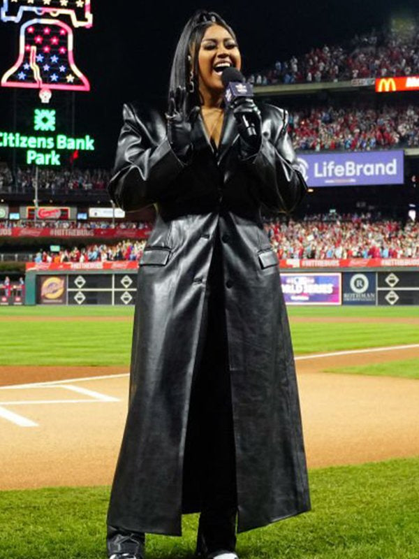 World Series Game Jazmine Sullivan Black Leather Coat | 30% Off - Vintage  Jackets