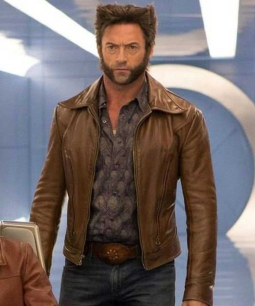 X-Men Days of Future Past Wolverine Brown Leather Jacket – Vintage