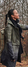 The Adam Project Zoe Saldana Leather Coat
