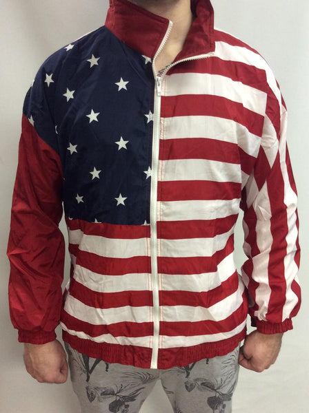 American Flag Stars & Stripes Windbreaker Nylon Jacket | 35% Off ...