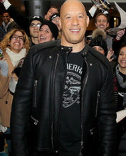 F8 The Fate of the Furious Vin Diesel Black Leather Jacket