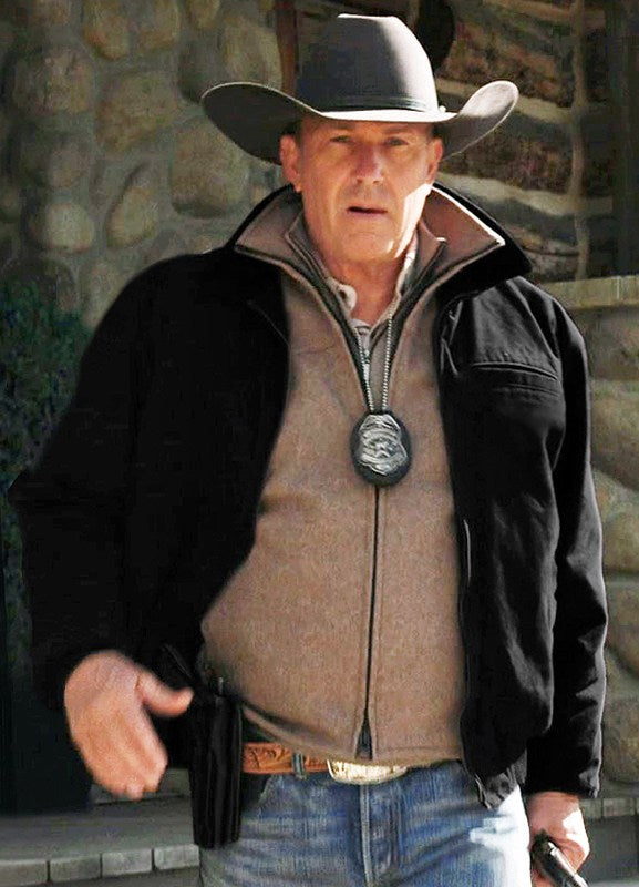 Kevin Costner Yellowstone John Dutton Black Jacket