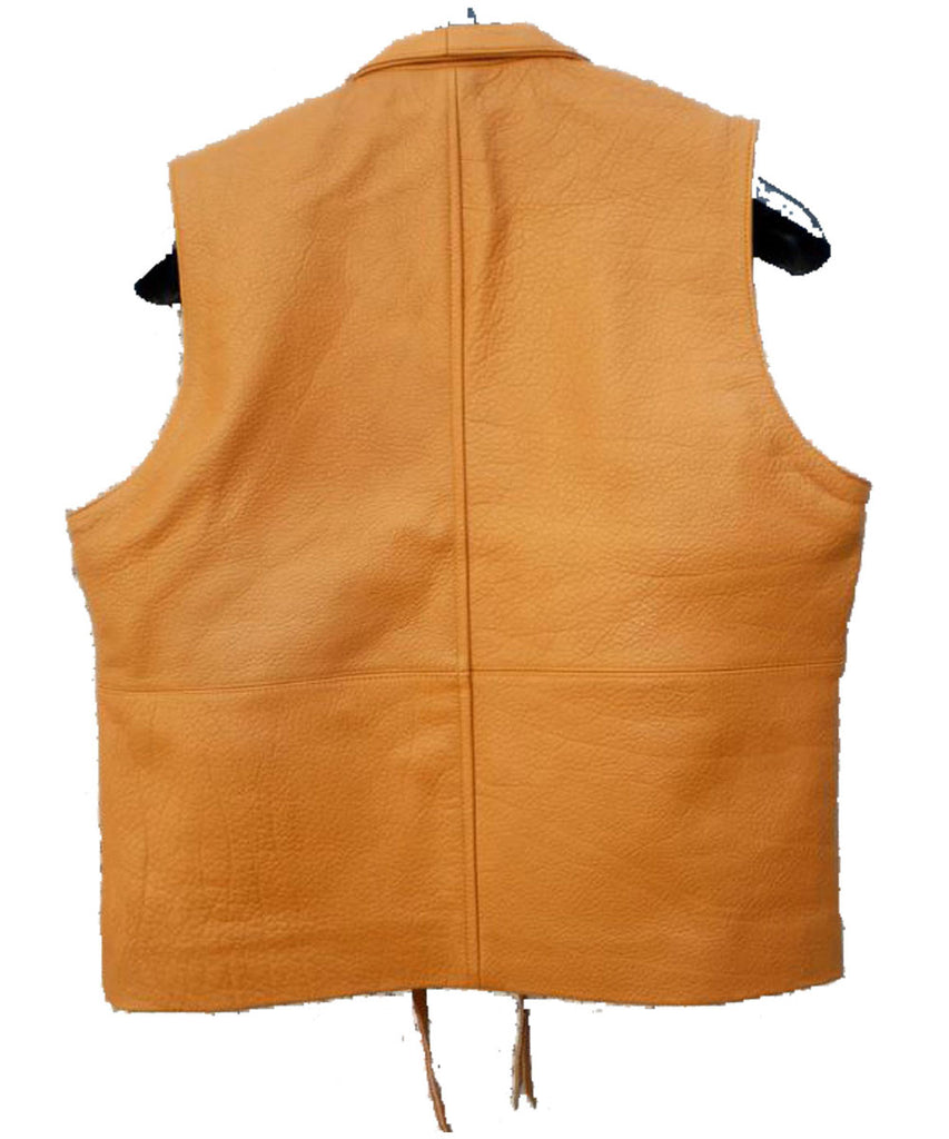 Lorne Greene Bonanza Ben Cartwright Brown Leather Vest | 30% Off