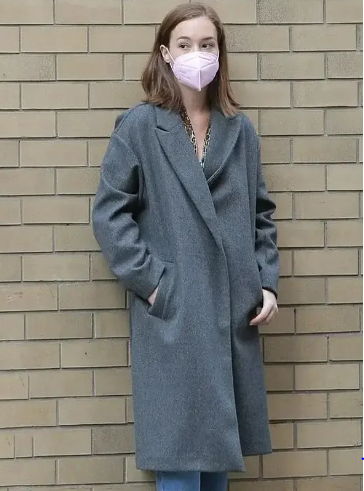 Suspicion 2022 Elizabeth Henstridge Grey Coat