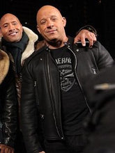 F8 The Fate of the Furious Vin Diesel Black Leather Jacket
