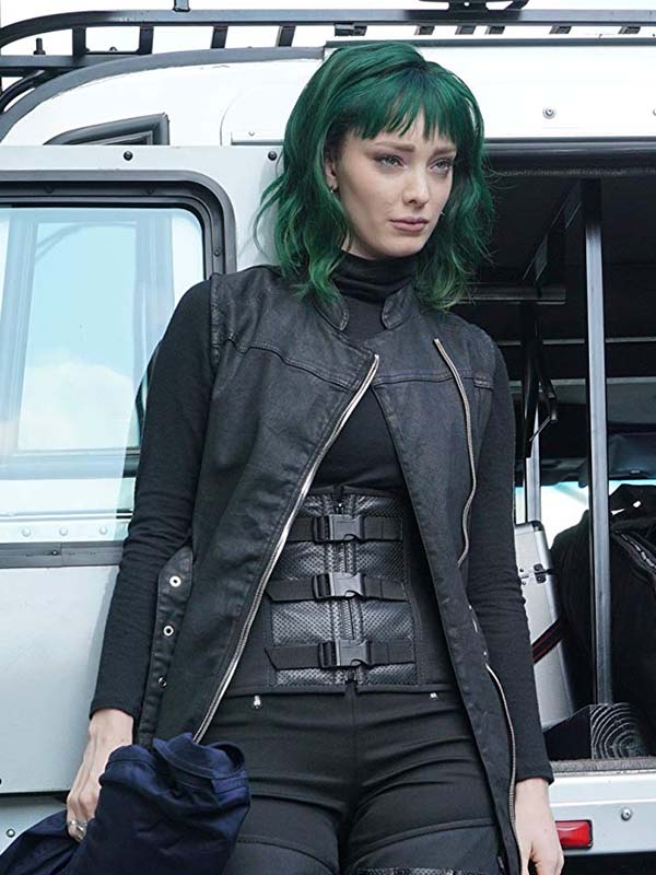 The Gifted Lorna Dane Sleeveless Black Leather Coat