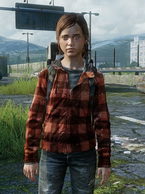 The Last Of Us Part II Ellie Black And Red Checked Hoodie