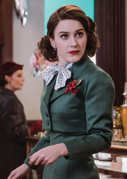 The Marvelous Mrs. Maisel S04 Rachel Brosnahan Green Cropped Jacket