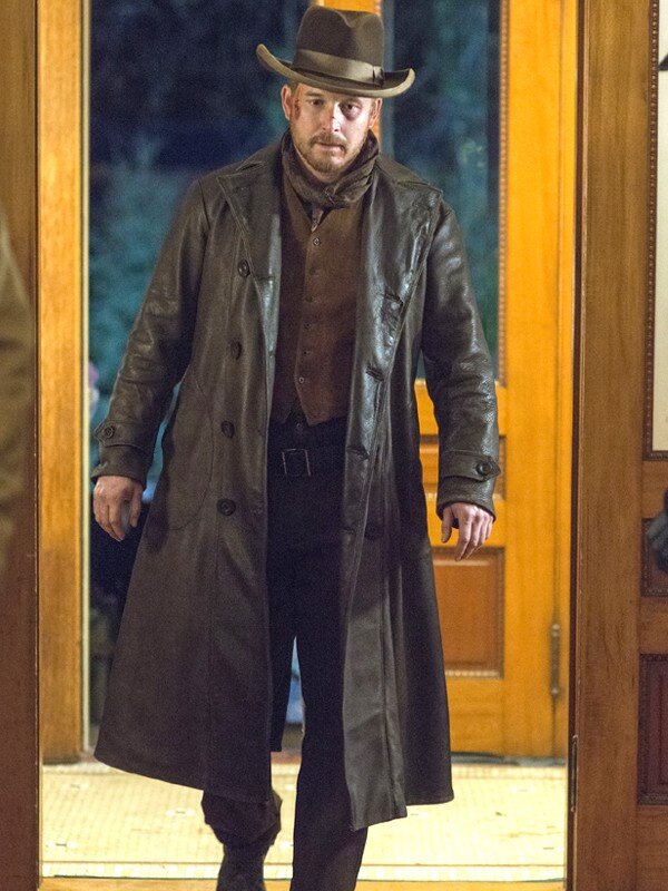 Yellowstone Cole Hauser Leather Long Coat